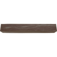 Ekena Millwork 6 W 10 h 10'l 3-strana Riverwood Endurathane Fau Wood Strop Grep, star pekan