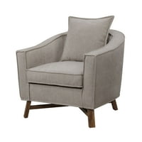 Domaća moderna naglašena stolica od burlapa s prirubnicom u tamno sivoj boji