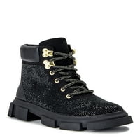 Wonder Nation Girl & Big Girl Rhinestone Combat Boot, veličine 13-6