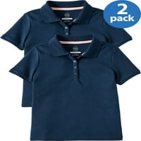 Wonder Nation Girls School Uniforma Polo košulja s kratkim rukavima, paket vrijednosti, veličine 4-18