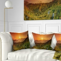 Ljetos Jedinstveno u planinama Panorama - Sažetak jastuka za bacanje - 16x16