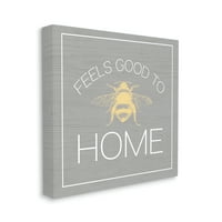 Stupell Industries Dobra za pčelinju domaću fraza Slatka insekt Pun platna zidna umjetnost, 17, Dizajn Daphne Polselli