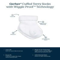 Gerber Boys and Girls Unise Jersey čarape, pakiranje, veličine novorođenčeta - mjeseci