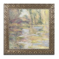 Zaštitni znak likovna umjetnost Waterlily ribnjak, most Canvas Art by Claude Monet, zlatni ukrašeni okvir